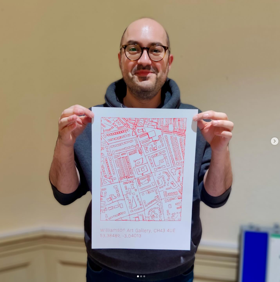 Zarino Zappia showing off his printing Zarino Zappia showing off his printing