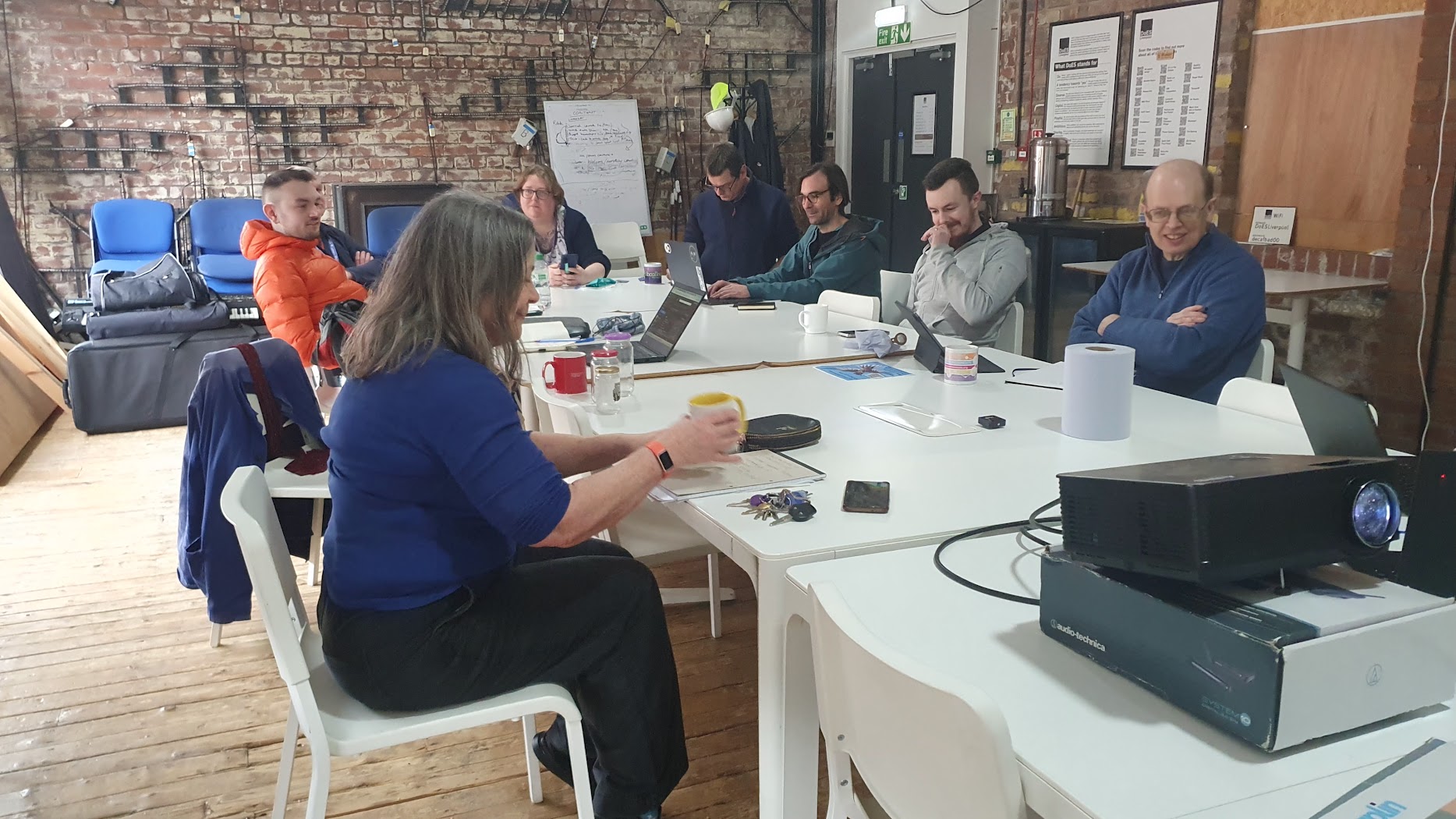 Community members attending a DoES Liverpool meeting