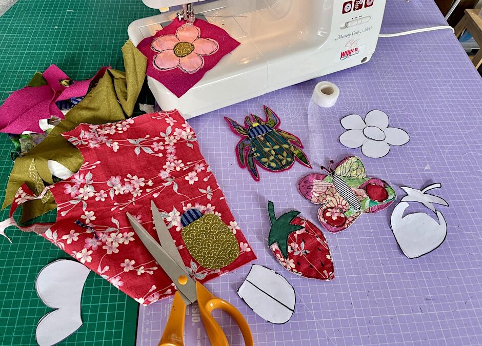 Create your own fabric patches with a sewing machine!